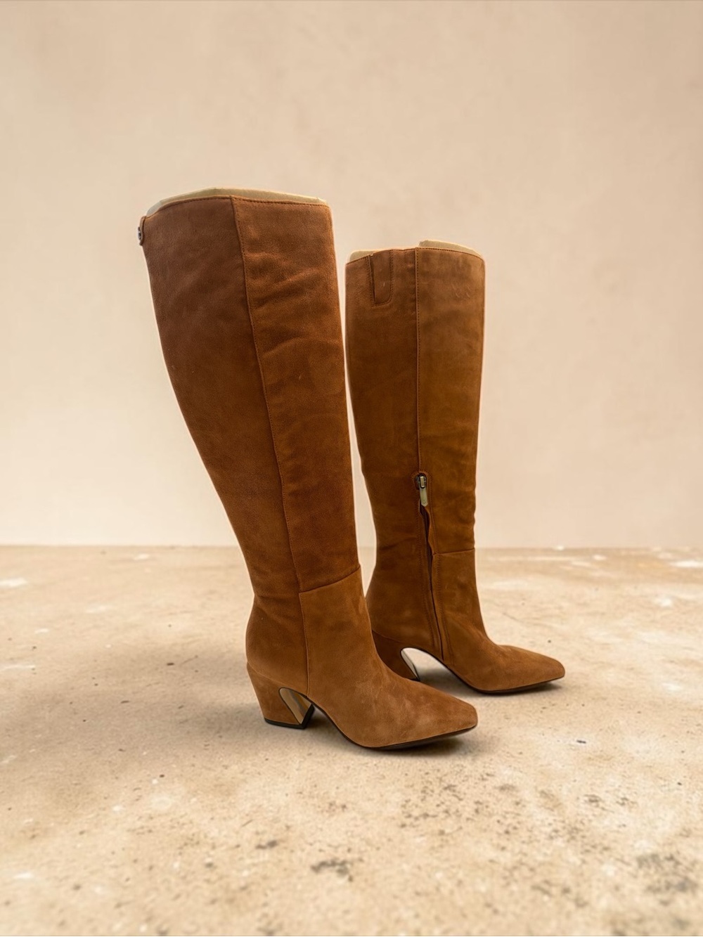 Sam Edelman Tall Over-the-Knee Suede Boots in Chestnut - Picture 6 of 9